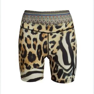 Camilla Feline Leopard running shorts